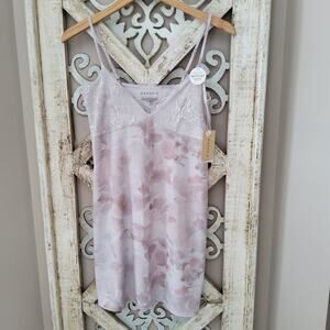 Danskin Intimate Lace Chemise Nightgown Sleepwear Recycled Yarns Spring Floral